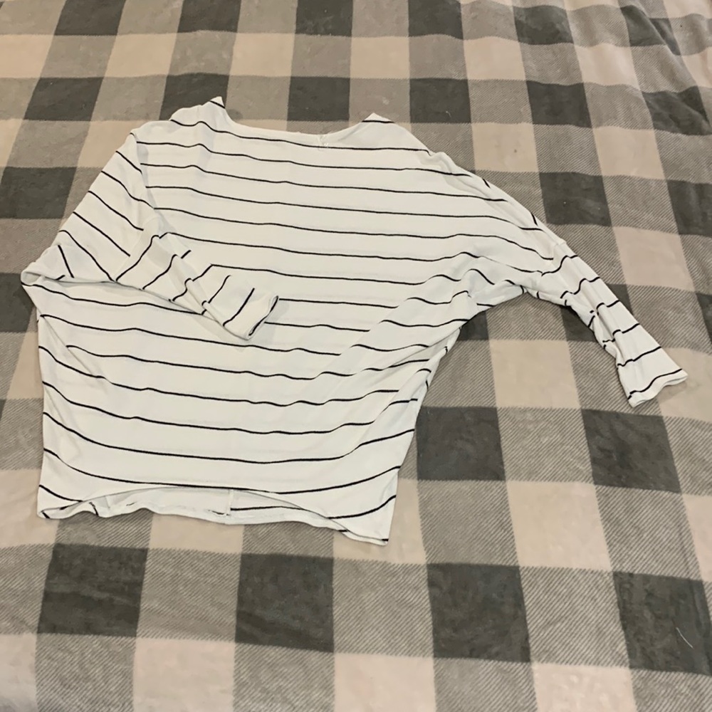 White and Black Dolman Top